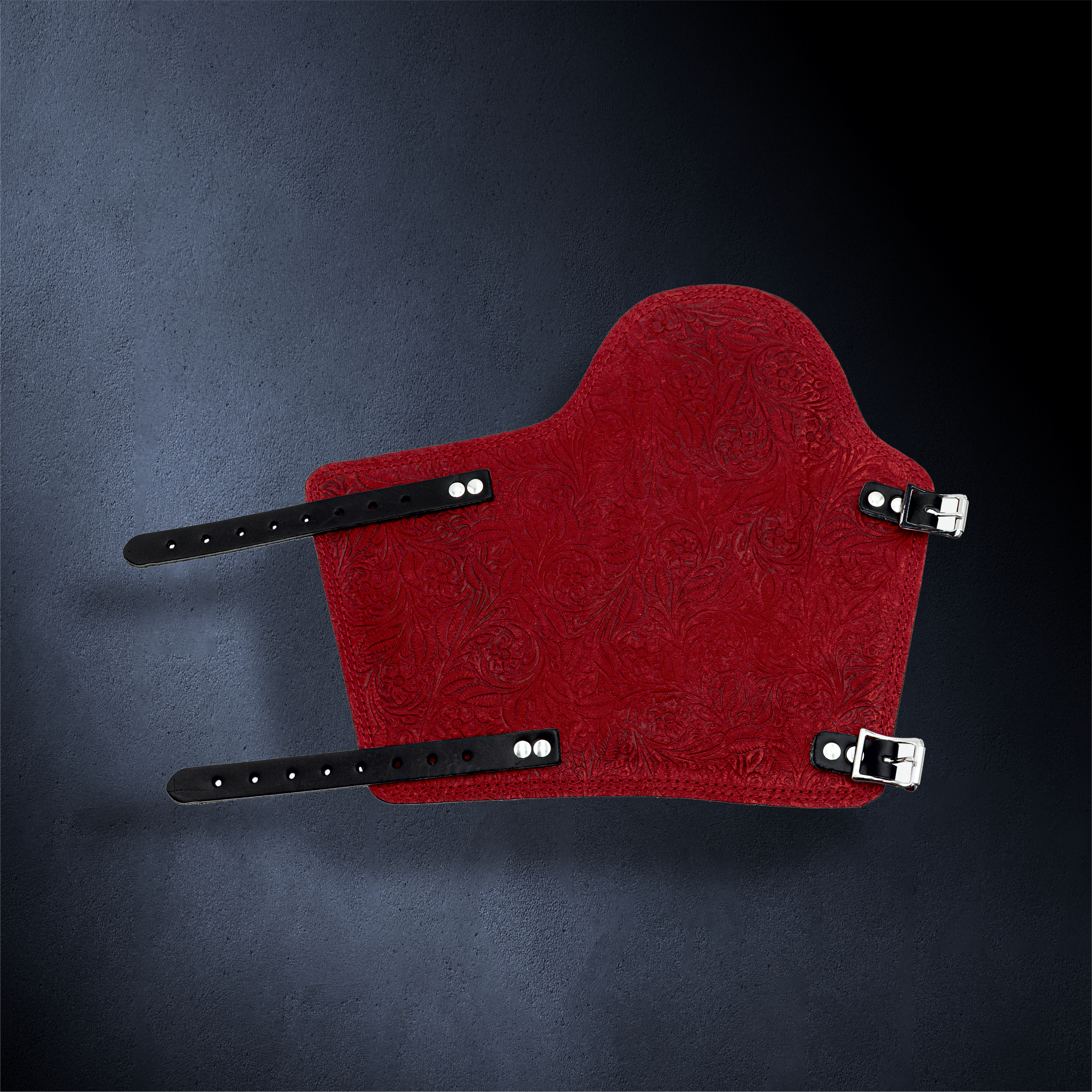 Outlaw Leather - Armpad - Red Floral Suede